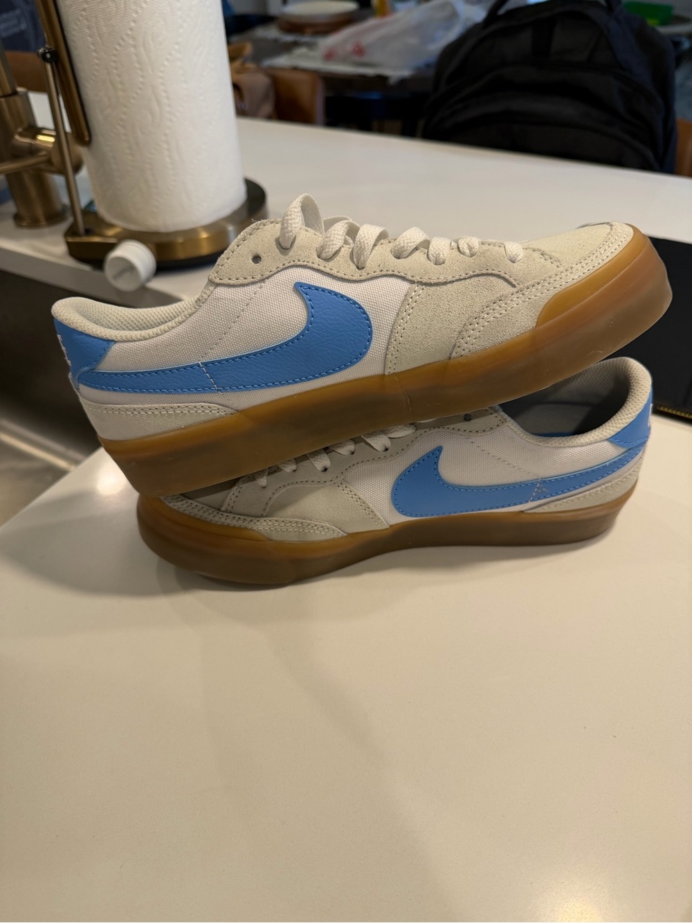 Nike Low-Top Sneakers in Sky Blue and Gum